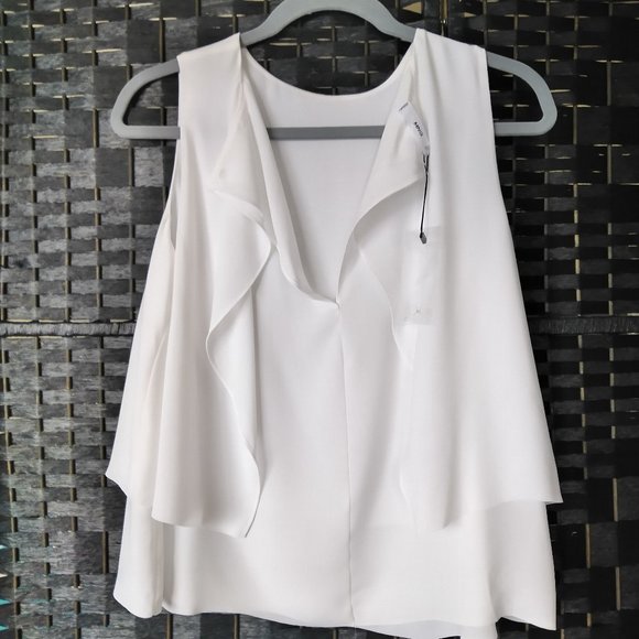 NWT MING  WANG SLEEVELESS TOP SZ XS EURO-2 USA - Picture 2 of 7